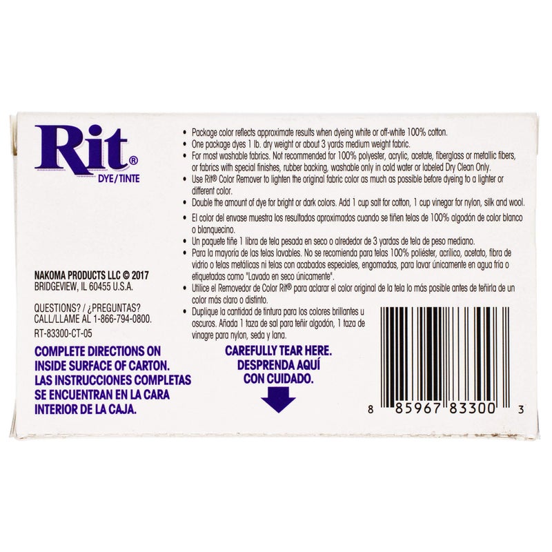 RIT All Purpose Concentrated Rit Dye Powder Single Pack for Clothing, DÃ©cor, and Crafts â€“ Black - Image 3
